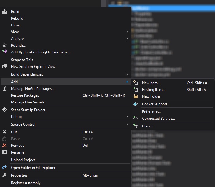 Adding Docker Support in Visual Studio Adding Docker Support in Visual Studio